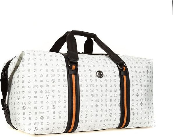 Bilik Deri Monogram Beyaz Unisex Seyahat Çantası RH25 Duffle-Mn görsel 2