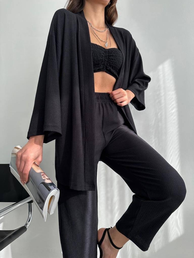 Bittibitti Siyah Kimono Takım
