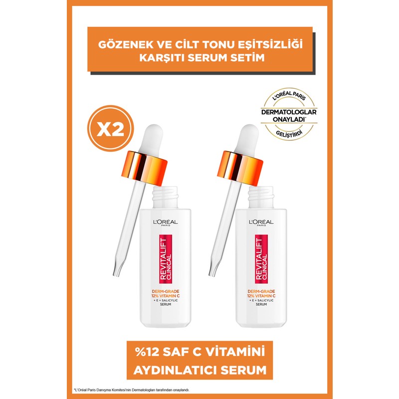 L'Oréal Paris 2'li Revitalift Clinical Vitamin C Serum Seti