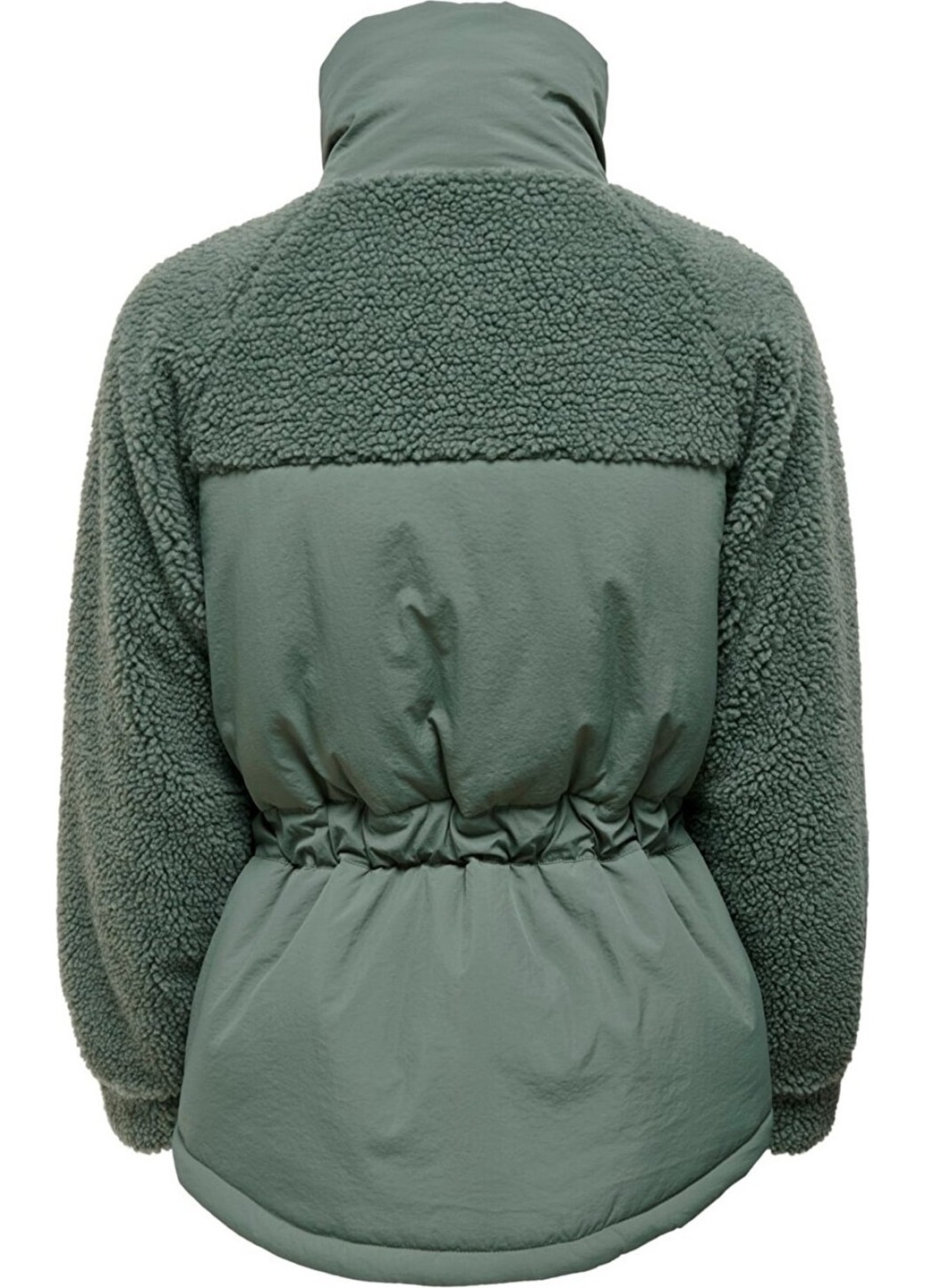 Only Onlarıanna Padded Mıx Teddy Jacket Kadın Krem Renk Uzun Kol Günlük Stil görsel 2
