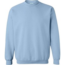 Shaco Design Açık Mavi Bisiklet Yaka Sweatshirt