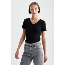 Defacto Kadın Tişört - I1080AZ/BK27