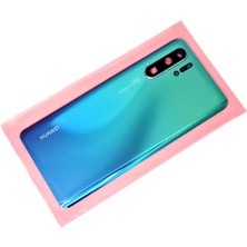 Tkgz - P30 Pro Arka Kapak Batarya Pil Kapağı (Cam Kamera Camı) Mavi