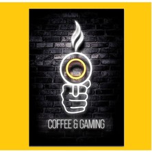 Minik Mucizeler Ahsap Poster 4'lü Set Gaming Zone Game Over Coffee & Gaming Game Room