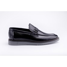 LEOPAR BY BRONZEFACE Siyah Deri Erkek Loafer Ayakkabı10