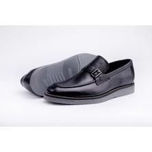 LEOPAR BY BRONZEFACE Siyah Deri Erkek Loafer Ayakkabı10