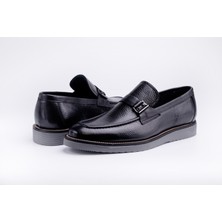 LEOPAR BY BRONZEFACE Siyah Deri Erkek Loafer Ayakkabı10