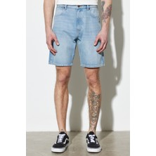 Wrangler Frontier Regular Fit Normal Kesim %100 Pamuk Açık Mavi Jean Kot Şort