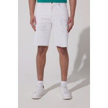 Lee Regular Fit Normal Kesim %100 Pamuk Normal Bel Beyaz Jean Kot Şort