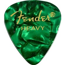 Fender 351 Shape Premium Heavy Yeşil Gitar Penası