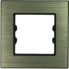 Arvehu Electric Asfir Schneider Asfora Serisine Özel Tekli Bronz Alüminyum Anahtar Priz Çerçevesi