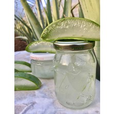 aloe vera jel, doğal alovera jel, 425 ml cam kavanozda, aloe vera fidan hediyeli