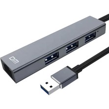 Dm CHB011 USB To RJ45 100MBPS Ethernet ve USB Çoklayıcı Dönüştürücü