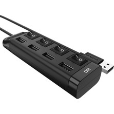 Dm CHB005 4 Portlu USB 2.0 Anahtarlı Hub Çoklayıcı