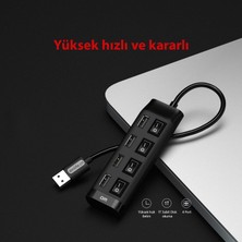 Dm CHB005 4 Portlu USB 2.0 Anahtarlı Hub Çoklayıcı