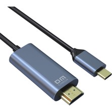 Dm CHB024 Type-C To Erkek HDMI 4K 30Hz Dönüştürücü Kablo 1.8 Metre