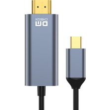 Dm CHB024 Type-C To Erkek HDMI 4K 30Hz Dönüştürücü Kablo 1.8 Metre