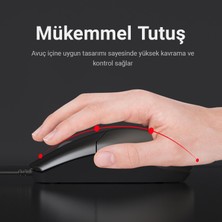 Dm K11 USB Kablolu Ingilizce Q Klavye ve Mouse Seti