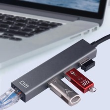 Dm CHB012 USB 3.0 To RJ45 Gigabit Ethernet ve USB Çoklayıcı Dönüştürücü