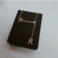 Nida Jewelry 925 Ayar Gümüş Isim Sallantılı Harf Kolye
