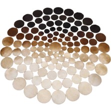 Dericibey Doğal Dana Derisi Yuvarlak Puantiyeli Halı 100 x 100 Cm