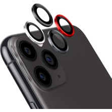 Bufalo iPhone 11 Pro Kamera Lens Koruyucu Cam Metal Kenarlı 3lü Set
