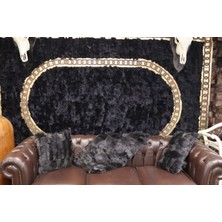 Dericibey Kahverengi Doğal Toskana Kürk Koltuk Şal Takımı Şal 50 x 180 Cm, Yastık 50 x 50 Cm, Bel Yastığı 35 x 60 Cm