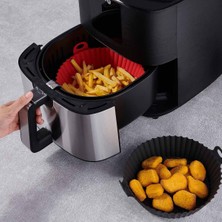 Korkmaz Airfryer Silikon Pişirme Kabı Siyah