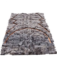 Dericibey Bronz Varaklı Gri Toskana Halı 140 x 200 Cm