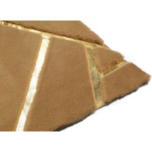 Dericibey Gold Varaklı Kahverengi Peluş Halı 160 x 230 Cm