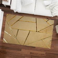 Dericibey Gold Varaklı Kahverengi Peluş Halı 160 x 230 Cm