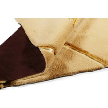 Dericibey Gold Varaklı Kahverengi Peluş Halı 160 x 230 Cm