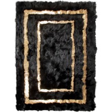 Dericibey Gold Varaklı Siyah Doğal Toskana Halı 120 x 180 Cm