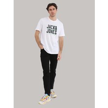 Jack & Jones Göğüs Logo Baskılı Tişört- Grow