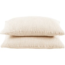 Destiny Hometex 4 Katlı Multi Müslin Naturel %100 Pamuklu 2 Adet Yastık Kılıfı 50X70CM