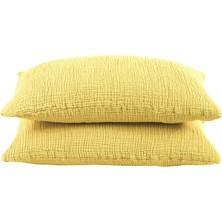 Destiny Hometex 4 Katlı Multi Müslin Naturel %100 Pamuklu 2 Adet Yastık Kılıfı 50X70CM