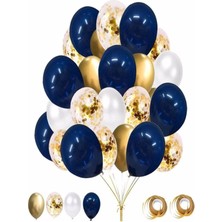 Çıtı Pıtı Store Balon Paketi, Altın Balonlar Altın Beyaz Konfeti Balonları Metalik Lateks Balonlar