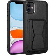 MobaxAksesuar Apple iPhone 11 Kılıf ​pu Deri Kartlıklı Standlı Kapak