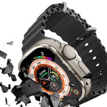 Binano Apple Watch Ultra 49MM Metal Çerçeveli Ekran Koruyucu Siyah