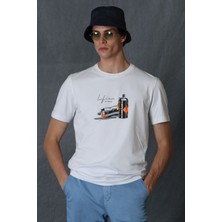 Lufian Andy Modern Grafik T- Shirt Siyah