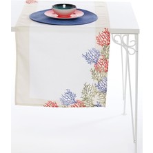 Ays Home Mercan Desen Leke Tutmaz Dokuma  Runner