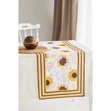 Ays Home Ayçiçeği Desen Sarı Runner