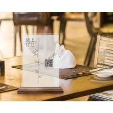 Bk Gift Restoran & Cafe & Barlara Özel Ahşap Standlı Pleksi Qr Kod Menü, Cafe&bar Için Qr Kodlu Tabela, Qr Kodlu Masa Dekoru-10
