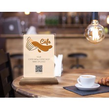 Bk Gift Restoran & Cafe & Barlara Özel Ahşap Standlı Pleksi Qr Kod Menü, Cafe&bar Için Qr Kodlu Tabela, Qr Kodlu Masa Dekoru - 10 Adet-15