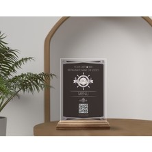 Bk Gift Restoran & Cafe & Barlara Özel Ahşap Standlı Pleksi Qr Kod Menü, Cafe&bar Için Qr Kodlu Tabela, Qr Kodlu Masa Dekoru-9