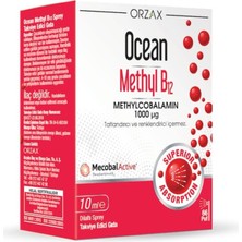 Orzax Ocean Methyl B12 10 ML Dilaltı Sprey Takviye Edici Gıda