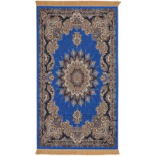 Bursa İpek Saks Kadife Halı Seccade