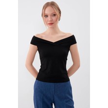 Vitrin Kayık Yaka Bluz