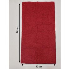 Mef Collection 3'lü Bordo Pamuklu Berber Havlusu Kuaför Havlusu - 50x90 cm - Su Çekici ve Dayanıklı