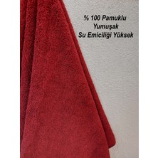 Mef Collection 3'lü Bordo Pamuklu Berber Havlusu Kuaför Havlusu - 50x90 cm - Su Çekici ve Dayanıklı